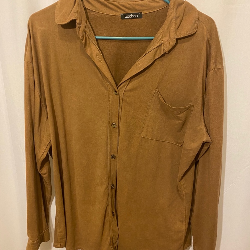 Suede brown blouse